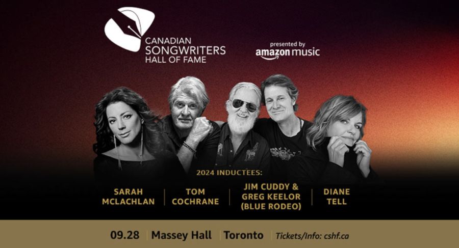 2024 Canadian Songwriters Hall of Fame - Toronto Ontario - Massey Hall - September 28, 2024, Sarah McLachlan, Jim Cuddy, Tom Cochrane, Greg Keelor, Diane Tell